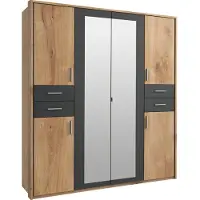Wimex armoire à portes pivotantes Vegas, Bord passe-partout inclus