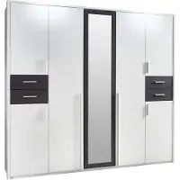 Wimex Armoire Vegas pour chambre à coucher, finition au choix : blanc / graphite