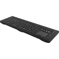 Deltaco Clavier sans fil en silicone avec touchpad, IP68, noir