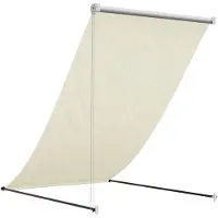 vidaXL Marquise rétractable Crème 100x150 cm Tissu et acier