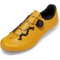 Quoc Chaussures de vélo Escape Road, couleur Amber, taille 42 - Semelle en composite de carbone, système de fixation à une boucle.