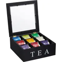 Relaxdays Teebox, Accessoires de thé, Noir
