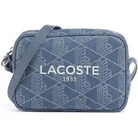 Lacoste sac à épaule bandoulière Crossover Bag Mono Jacquard Denim bleu