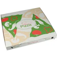 Papstar 84696 Récipient alimentaire jetable Carton, Contenant à usage unique, Blanc, Vert