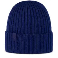 Buff Knitted Beanie Bleu