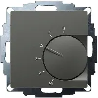 Eberle Régulateur d'ambiance encastré UTE 1002 Anthracite 55x55 mm, température 5-30 C, AC 24V