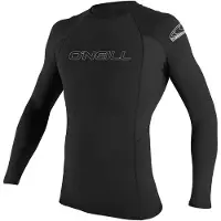 O'Neill Wetsuits Basic Skins Crew - Rashguard à manches longues, noir, 2XL pour homme, noir, 2XL