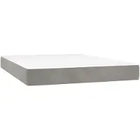 vidaXL Matelas à poches, gris clair, 140X210X20 cm, velours Lumarko !