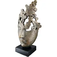 Casablanca by Gilde Visage, Famale Mask, bronze H : 32 cm
