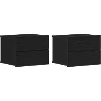 vidaXL Tables de chevet 2 pcs Chêne noir 40x30x30 cm Bois d'ingénierie