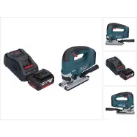 Bosch Scie sauteuse sans fil GST 18V-125 B Professional 18 V 125 mm Brushless + 1 batterie 5,0 Ah + chargeur