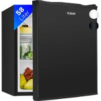 Bomann Mini réfrigérateur avec 58L de volume utile, petit réfrigérateur avec 2 clayettes amovibles en verre, avec réglage continu de la température - KB 7347 noir