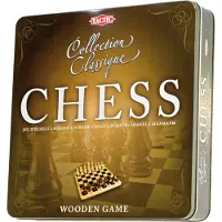 Tactic Echecs en bois Boîte metal