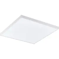 Eglo LED Plafonnier Turcona-CCT, plafonnier avec télécommande, couleurs de lumière réglables (blanc chaud, neutre, froid), intensité lumineuse variable, panneau blanc, 28,7 cm