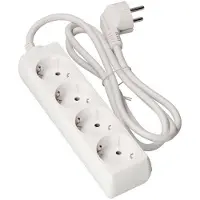 EDM Multi-prise 4 Schuko Rallonge 4 Prises Schuko Avec Câble 3m -