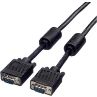 Roline VGA Câble w/ Ferrite Cores DDC HD15 M/M 6m - adaptateur pour Câble D-Sub HD 15, D-Sub HD 15, Mâle/Mâle, noir, 6m