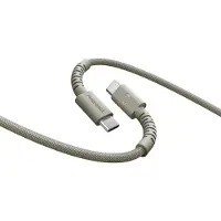 Fresh 'n rebel Flexwave Silicone Braided 100w Câble Usb-c 2 M Dried Green