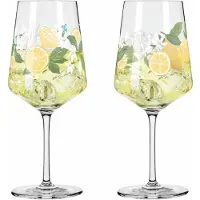 Ritzenhoff 6x Sommertau Limoncello F25 2er, Verres à cocktail, Transparent, Multicolore