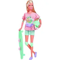 Smoby SIMBA Steffi sur un longboard 573-3580