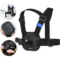Telesin Vest Chest Strap with Quick Release for action cameras, Caméra d'action : accessoires, Noir