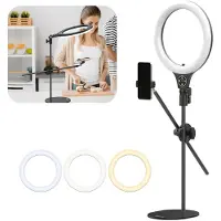 Ulanzi Lampe à anneau 10" avec support de téléphone