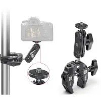 Ulanzi R094 Super pince crabe avec double rotule 360°, bras magique avec filetage 1/4"-20 et 3/8"-16