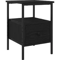 vidaXL Table de chevet avec tiroir Chêne noir 34 x 36 x 50 cm