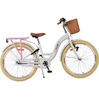 Volare Vélo enfant Blossom - Fille - 24 pouces - Blanc - 3 vitesses