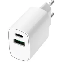 Grab 'n GO , chargeur secteur double port USB-A 18W / USB-C 20W Power Delivery, blanc