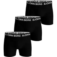 Björn Borg Boxers Cotton Stretch 3-Pack Noir taille S
