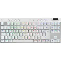 Logitech G PRO X 60 - Clavier - Jeu - 60% - TKL - rétroéclairage - sans fil - 2,4 GHz, Bluetooth - QWERTZ - allemand - Commutateur de touche : Tactile - blanc (920-011924)