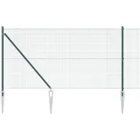 vidaXL Clôture en fil barbelé soudé, 10 x 1 mètre, couleur verte