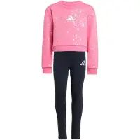 Adidas Survêtement rose / noir / argent