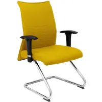 Piqueras Y Crespo Albacete Confidente Office Fixed Chair Jaune