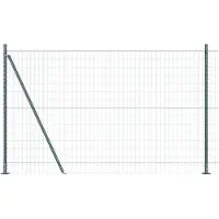 vidaXL Clôture Euro avec socle en béton, 10 x 1,6 m, en acier revêtu de PVC