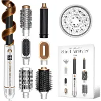 Sansbeauté Brosse coiffante 8 en 1 - - Diffuseur inclus - Brosse sèche-cheveux – Fer à boucler – Brosse chauffante – Fonction air froid