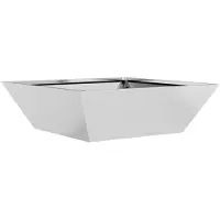 vidaXL Cache-pot de jardin Argent 50 x 50 x 15 cm Acier galvanisé