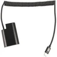 Caruba Batterie factice PD-DCC12 Panasonic DMW-BLF19, câble spiralé USB Type C