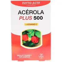Phyto -ACTIF Acerola Plus 500 24 pc(s) Comprimé(S) À Croquer