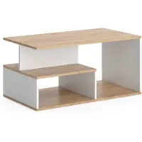 Vicco Table basse Hasso Chêne doré/blanc 90x49.4cm, Model 55600