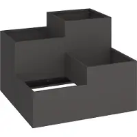 vidaXL Cache-pot de jardin Noir 100 x 100 x 60 cm Acier
