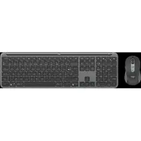 Logitech Signature Slim Combo MK950, Sans fil, RF Wireless + Bluetooth, Commutateur à ciseaux, QWERTZ, Graphite, Souris incluse