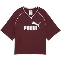 Puma T-shirt à manches courtes Ess Relaxed, coupe courte, rouge, femme, taille M