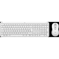 Logitech Signature Slim Combo MK950 - Ensemble clavier et souris - 100% - full size - sans fil - Bluetooth 5.1 LE - QWERTY - allemand - blanc cassé (920-012484)