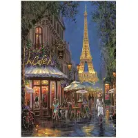 Ginza.se , le Puzzle européen Made in Italie Puzzle Nuit Au Café Eiffel - 500 à 999 pièces