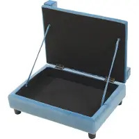 En.casa Canapé pour chien 'Salkonssad' Lit pour animaux domestiques avec compartiment de rangement 60 x 45 x 24 cm Velours bleu