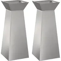 vidaXL Jardinière à pilier 2 pcs Argent 40 x 40 x 100 cm