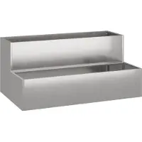 vidaXL Cache-pot de jardin Argent 100 x 60 x 45 cm Acier inoxydable