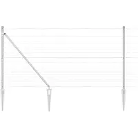 vidaXL Clôture en fil barbelé avec piquets, 50 x 1,2 m, en acier galvanisé, couleur argent