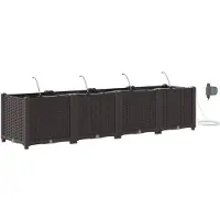 vidaXL Pots de jardin Marron 160 x 40 x 37.5 cm Acier